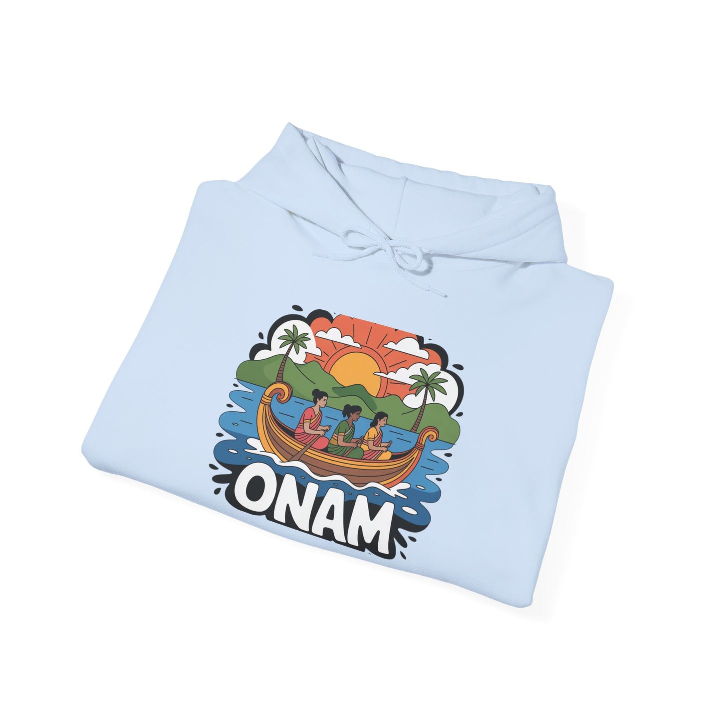 Onam Hoodie, Kerala Festival Hoodie, Traditional Pookalam & Sadya Wear, Family Festive Wear