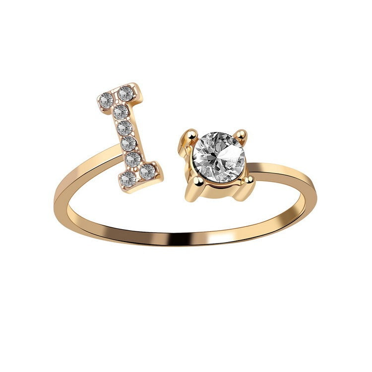 Name Initial Letter Ring Jewellery