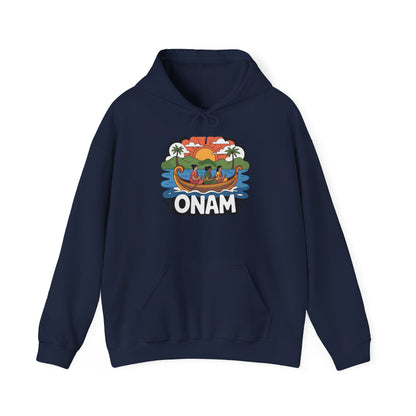 Onam Hoodie, Kerala Festival Hoodie, Traditional Pookalam & Sadya Wear, Family Festive Wear