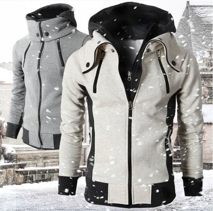 Men's Zip UP Jacket Sports Cardigan Casual Slim Sweatshirt