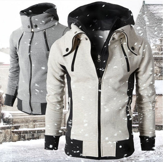 Men's Zip UP Jacket Sports Cardigan Casual Slim Sweatshirt