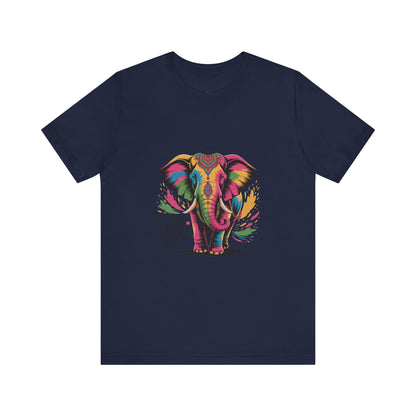Holi Festival T-Shirt, Colorful Elephant Holi Tee, Color Splash Tee, Festival Party Wear