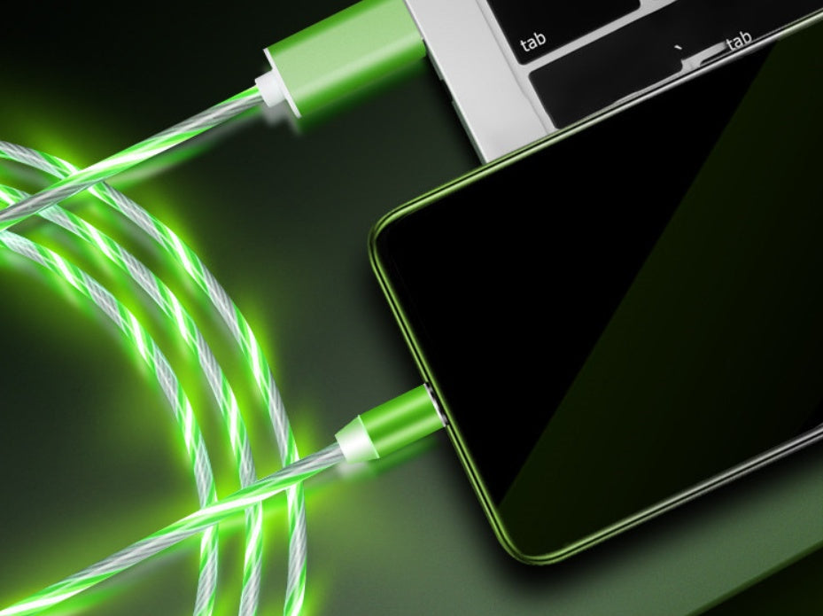 Flowing Light Magnetic Charging Cable for Iphone Lightning & Android Type C