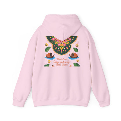 Onam Hoodie, Kerala Festival Hoodie, Traditional Pookalam & Sadya Wear, Family Festive Wear