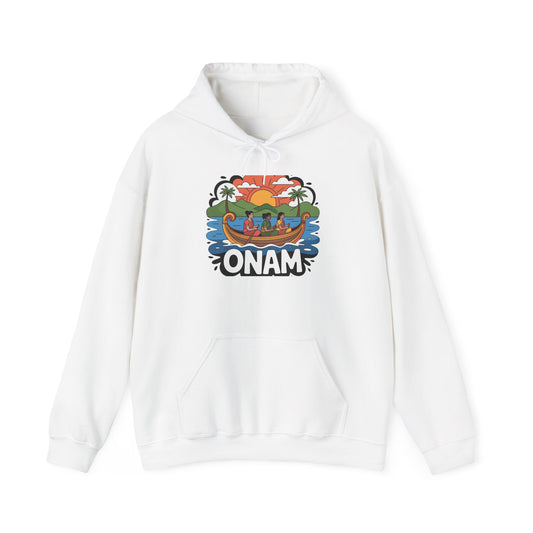 Onam Hoodie, Kerala Festival Hoodie, Traditional Pookalam & Sadya Wear, Family Festive Wear