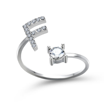 Name Initial Letter Ring Jewellery