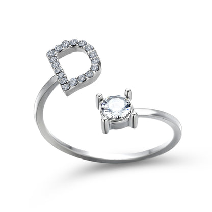 Name Initial Letter Ring Jewellery