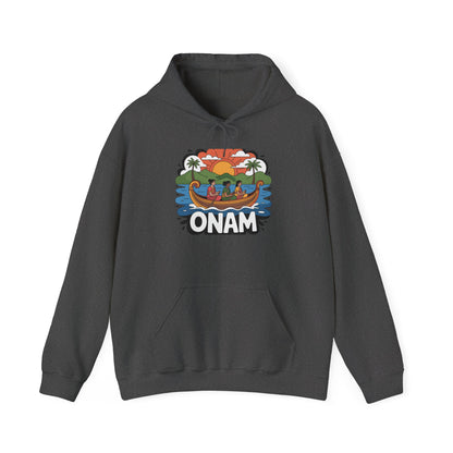 Onam Hoodie, Kerala Festival Hoodie, Traditional Pookalam & Sadya Wear, Family Festive Wear