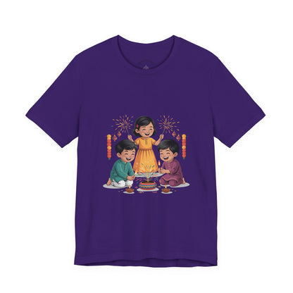 Diwali Festival T-Shirt, Festival of Lights Tee, Festive Wear Gift for Family & Friends