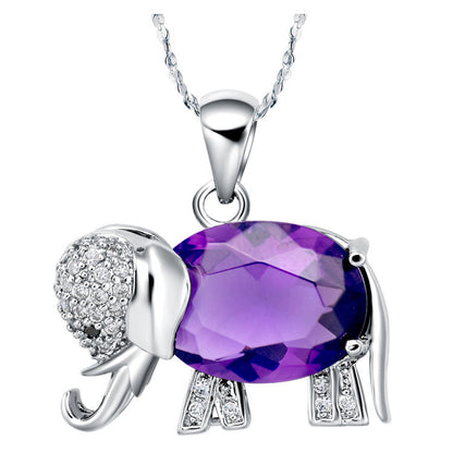 Crystal Elephant Pendant