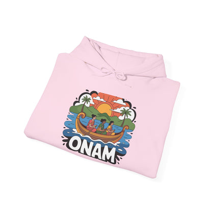 Onam Hoodie, Kerala Festival Hoodie, Traditional Pookalam & Sadya Wear, Family Festive Wear