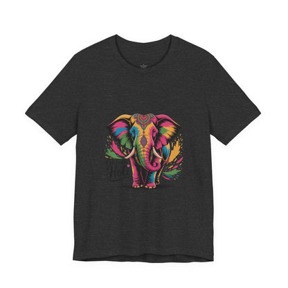 Holi Festival T-Shirt, Colorful Elephant Holi Tee, Color Splash Tee, Festival Party Wear