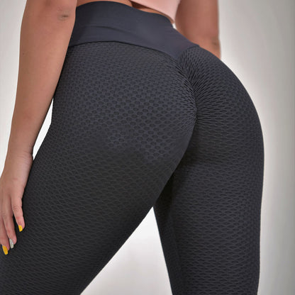 Women's Seamless High Waist Breathable Plaid Leggings Yoga Pants