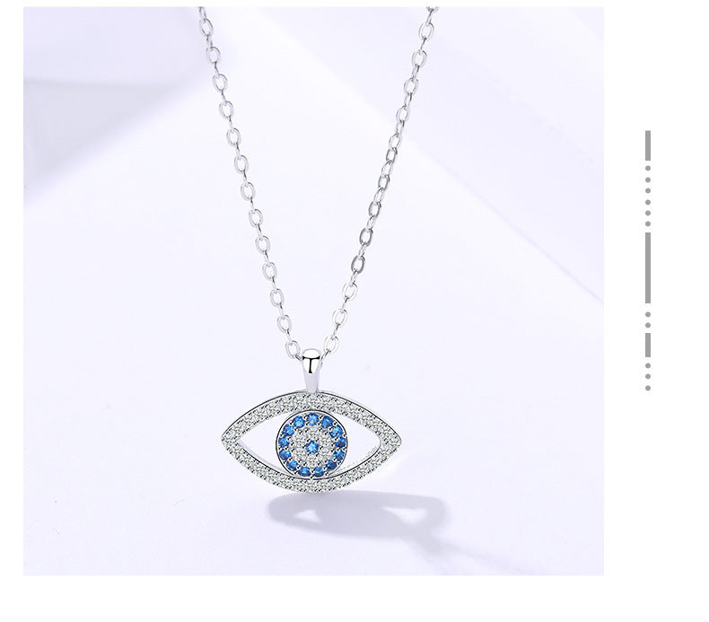 Sterling Silver Eye Necklace Pendant