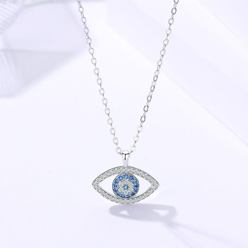 Sterling Silver Eye Necklace Pendant