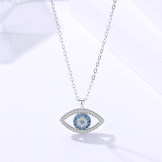 Sterling Silver Eye Necklace Pendant