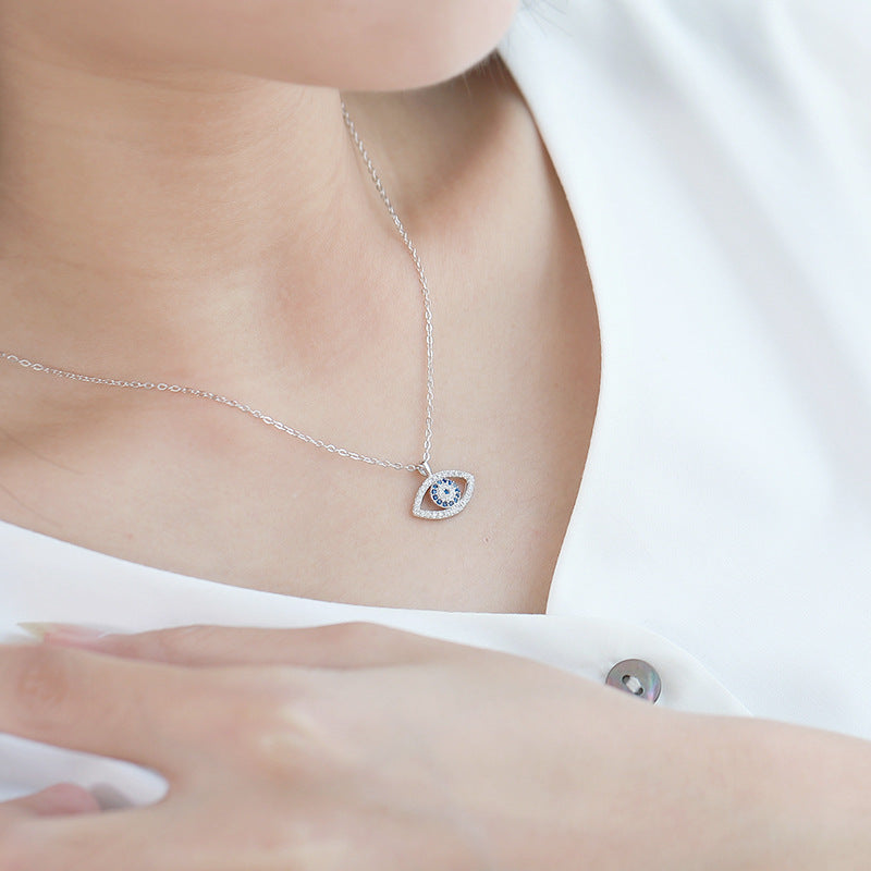 Sterling Silver Eye Necklace Pendant