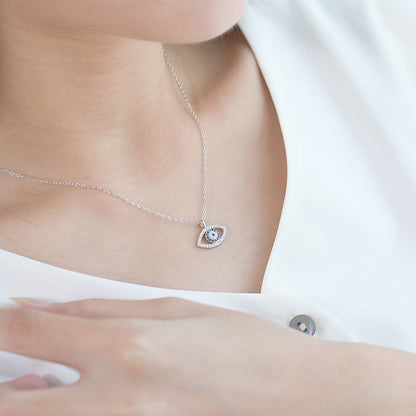 Sterling Silver Eye Necklace Pendant