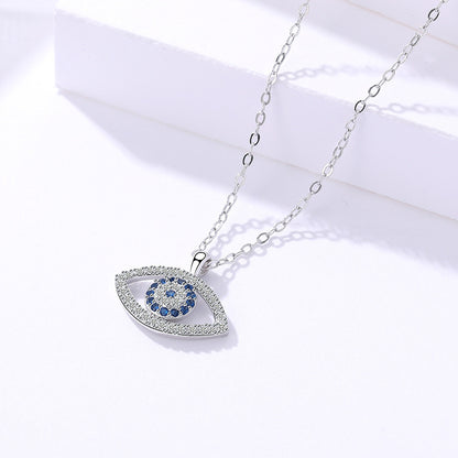 Sterling Silver Eye Necklace Pendant
