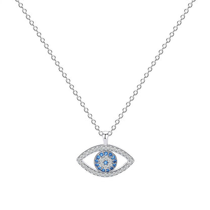 Sterling Silver Eye Necklace Pendant