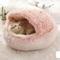 Soft Round Plush Warm Pet Bed