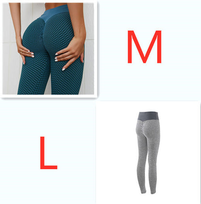 Women's Seamless High Waist Breathable Plaid Leggings Yoga Pants