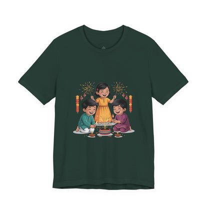 Diwali Festival T-Shirt, Festival of Lights Tee, Festive Wear Gift for Family & Friends