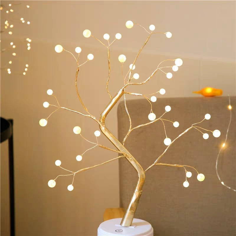 Led Copper Wire Tree Light Lamp