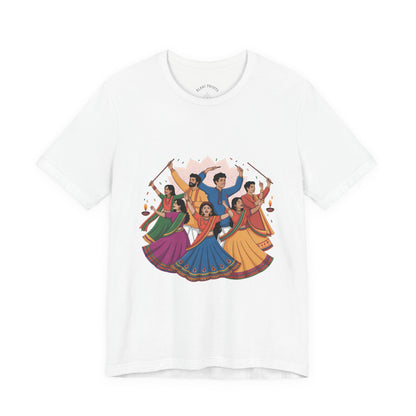 Navratri Festival T-Shirt, Dandiya Garba Tee, Outfit for Garba Nights, Festive Celebration Wear
