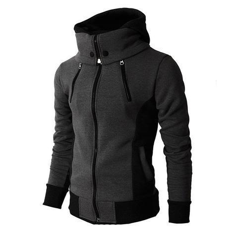 Men's Zip UP Jacket Sports Cardigan Casual Slim Sweatshirt