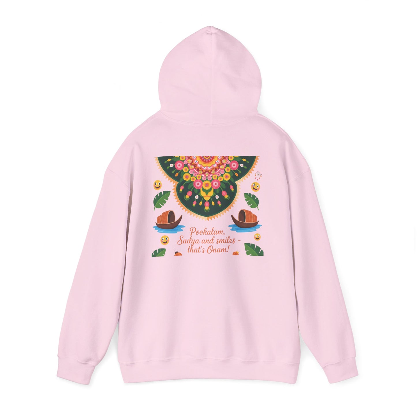 Onam Hoodie, Kerala Festival Hoodie, Traditional Pookalam & Sadya Wear, Family Festive Wear