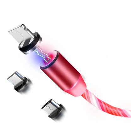 Flowing Light Magnetic Charging Cable for Iphone Lightning & Android Type C