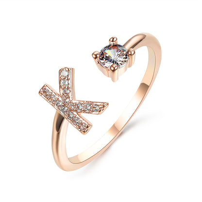 Name Initial Letter Ring Jewellery