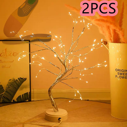 Led Copper Wire Tree Light Lamp