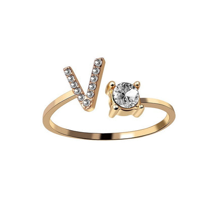 Name Initial Letter Ring Jewellery