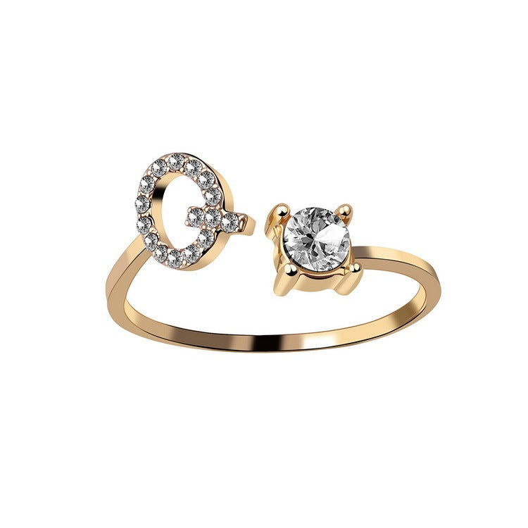Name Initial Letter Ring Jewellery