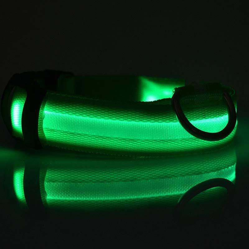 Night Safety Flashing Glow in Dark Rechargeable LED Luminous Pet Collar
