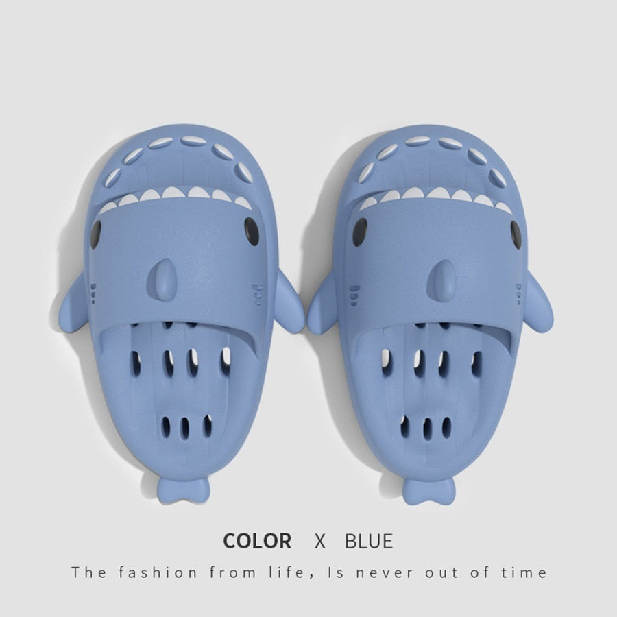 Shark Pool, Shower & Beach Sandal Slippers With Drain Holes