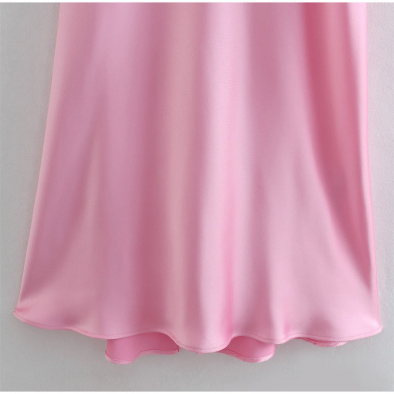 Women's Sleeveless Satin Long Dresses