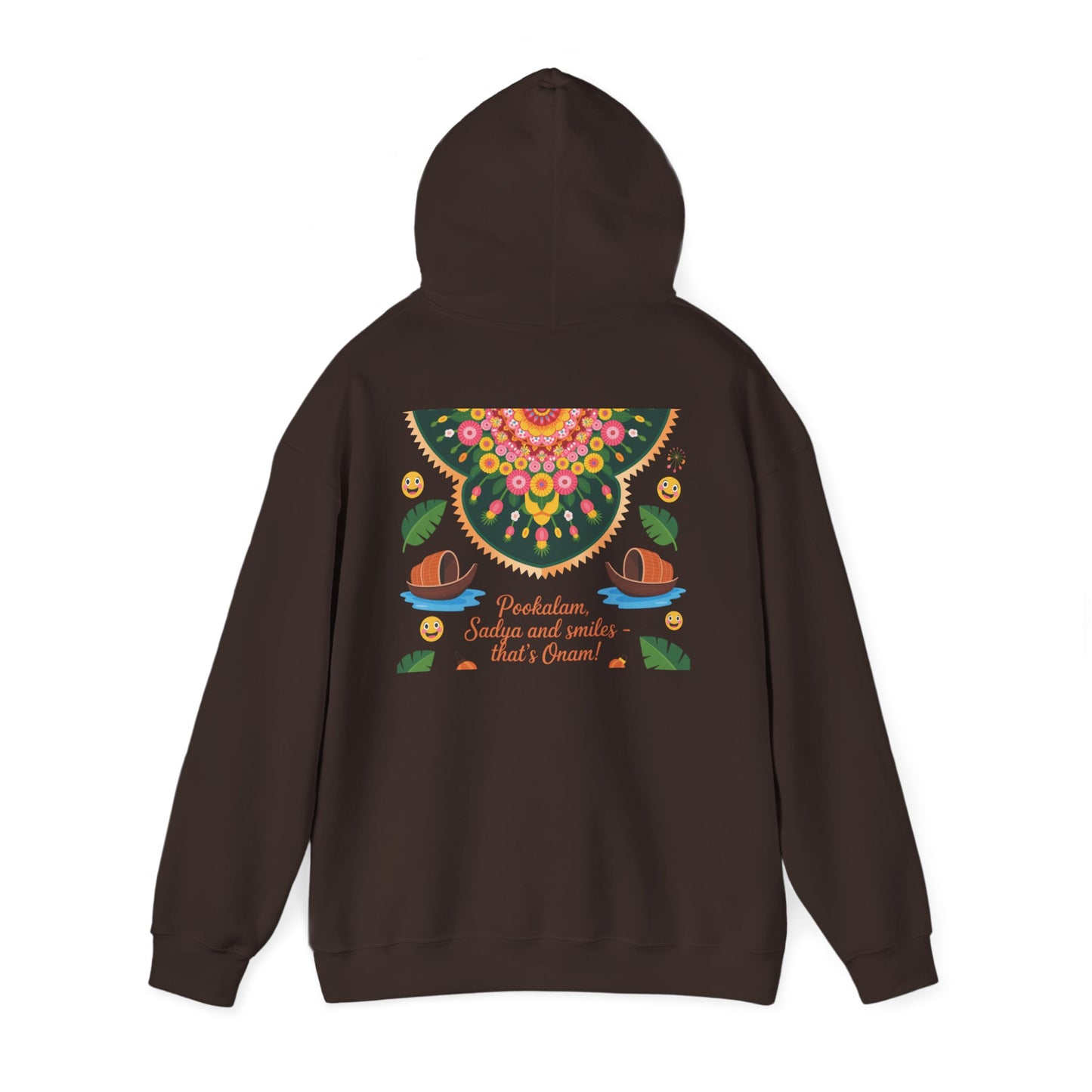Onam Hoodie, Kerala Festival Hoodie, Traditional Pookalam & Sadya Wear, Family Festive Wear