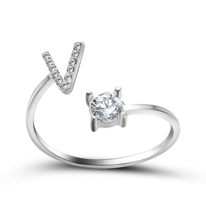 Name Initial Letter Ring Jewellery