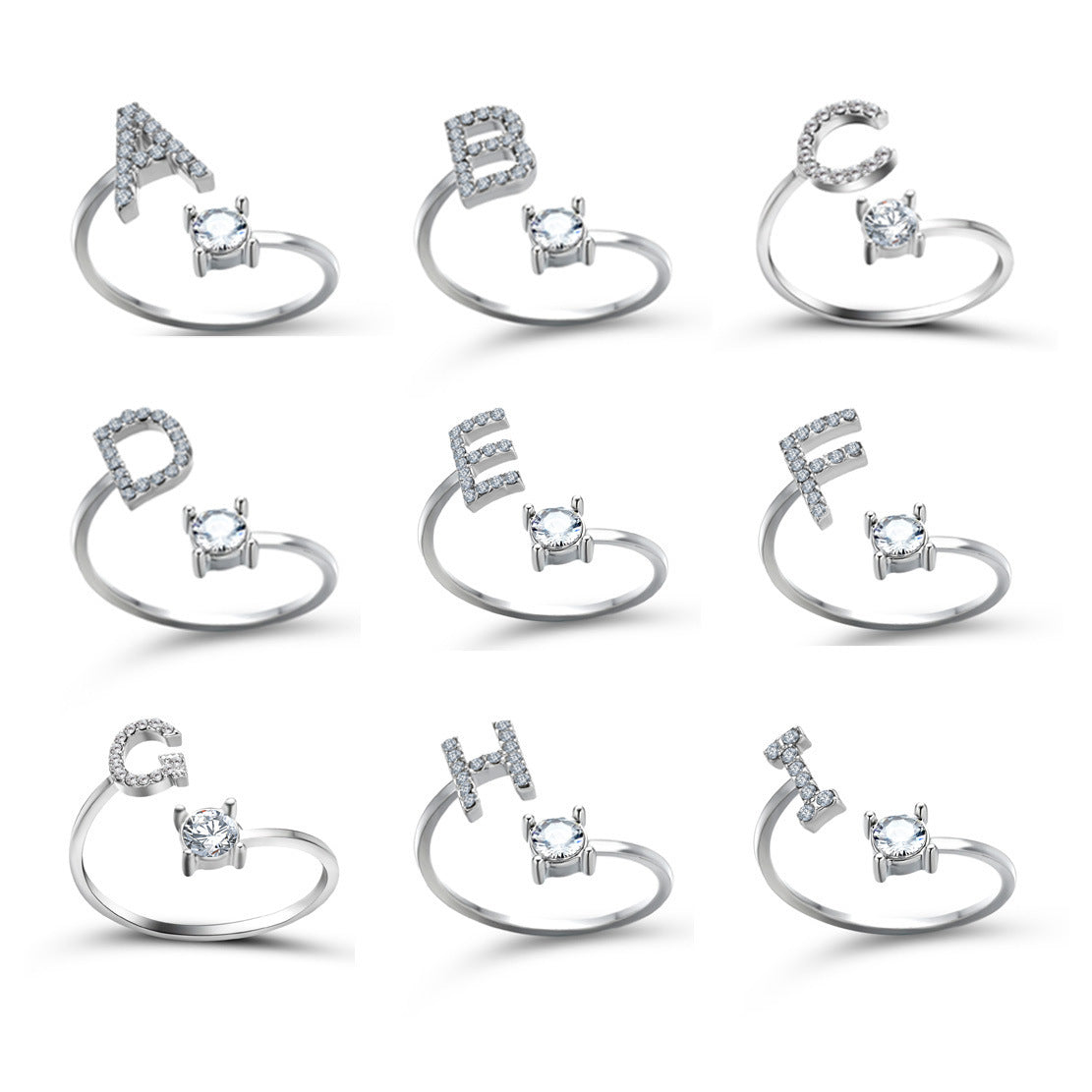 Name Initial Letter Ring Jewellery