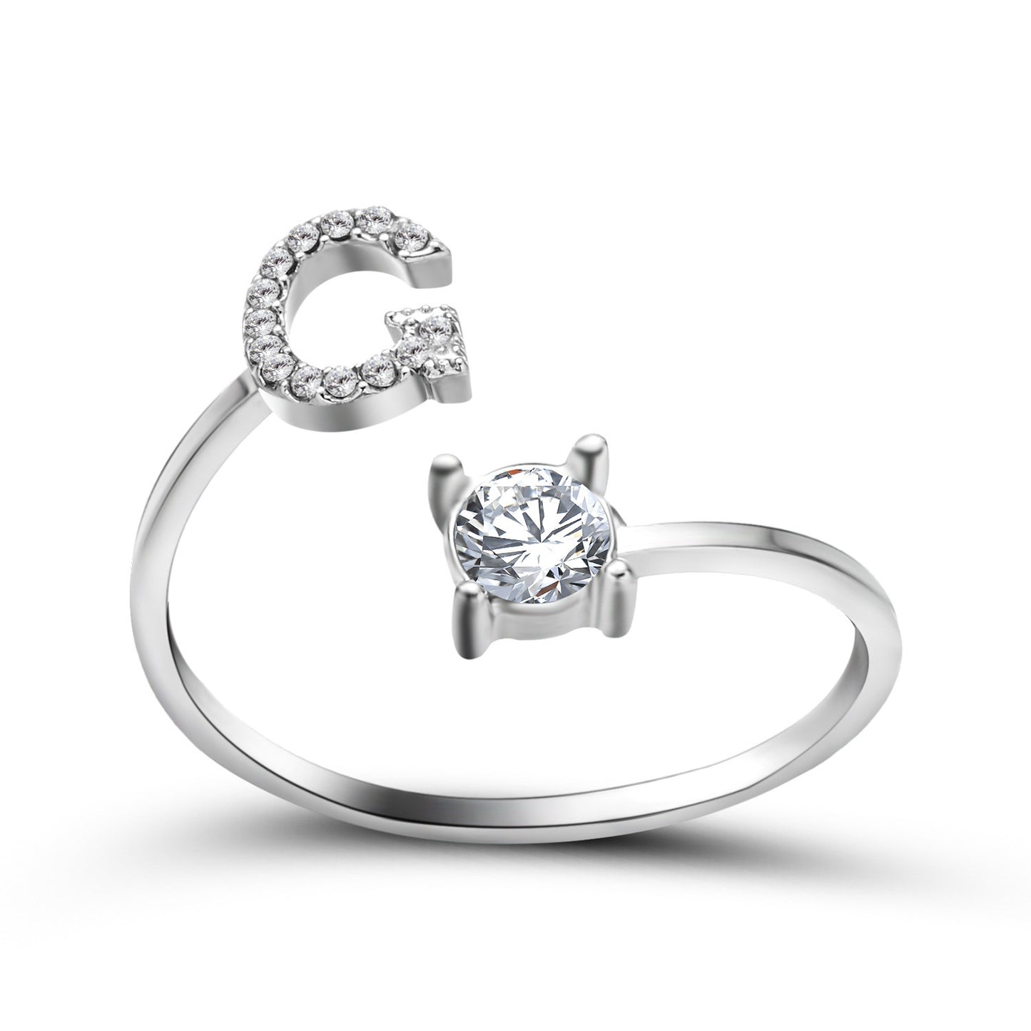 Name Initial Letter Ring Jewellery