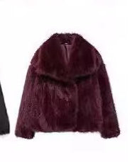 Women's Plush Coat Lapel