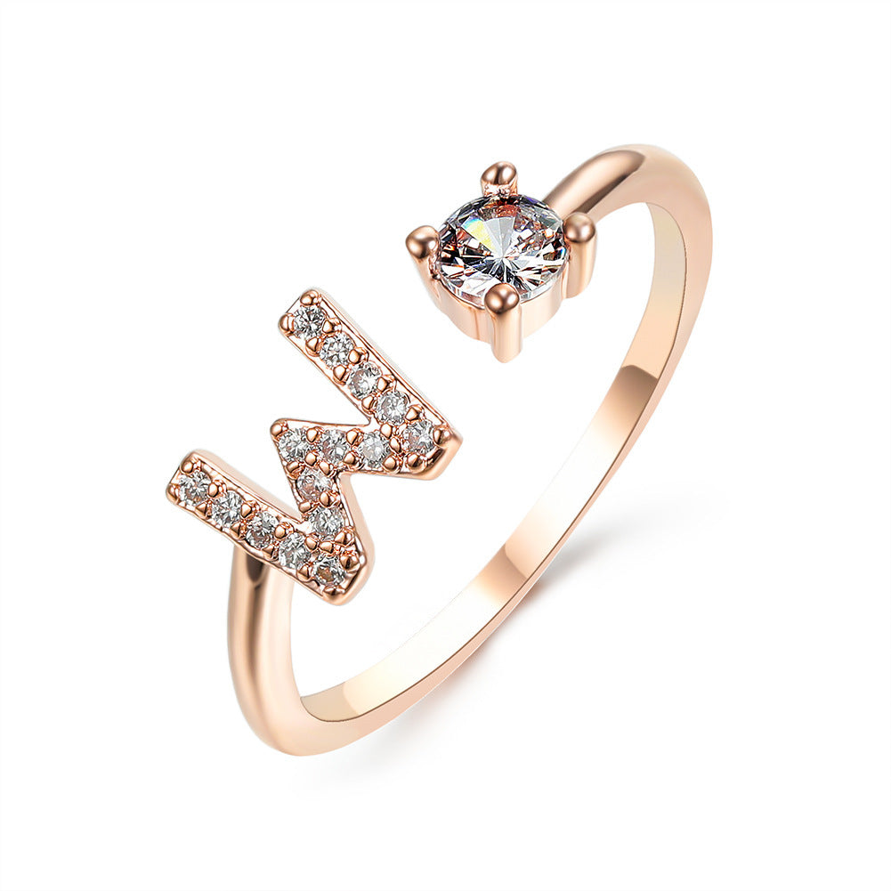 Name Initial Letter Ring Jewellery