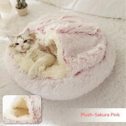 Soft Round Plush Warm Pet Bed