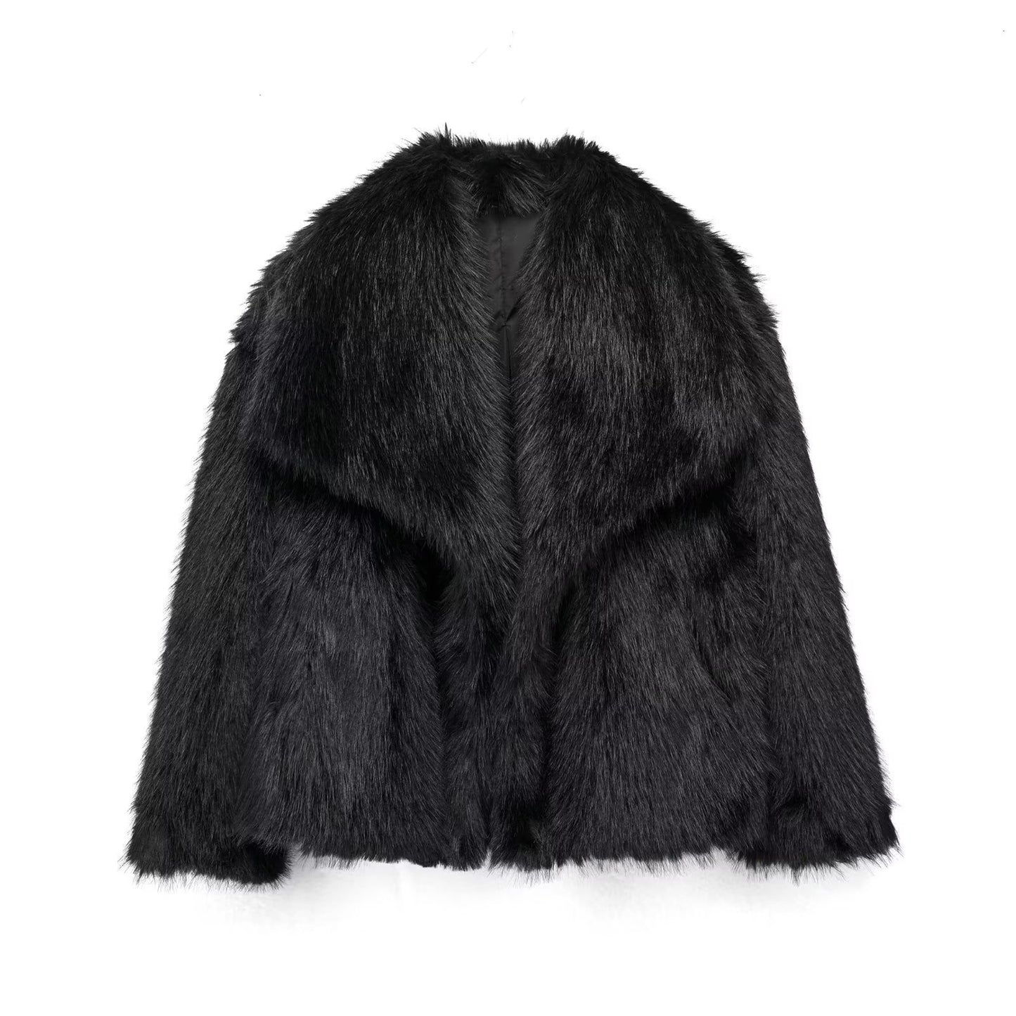 Women's Plush Coat Lapel