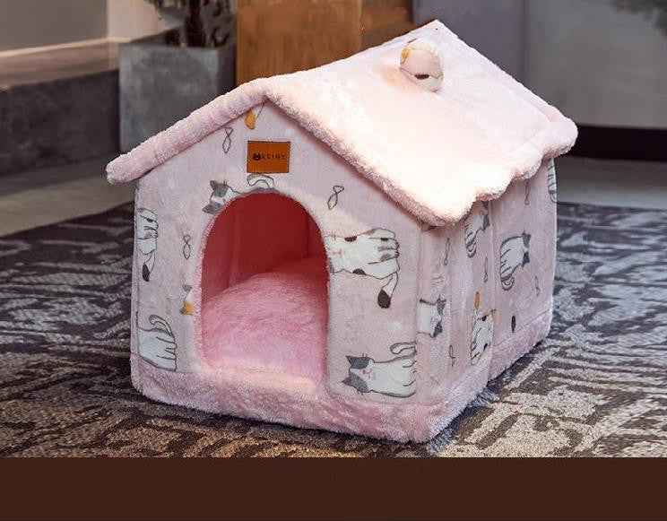 Foldable Cozy Dog House Pet Bed