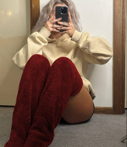 Over Knee Warm High Fuzzy Long Socks