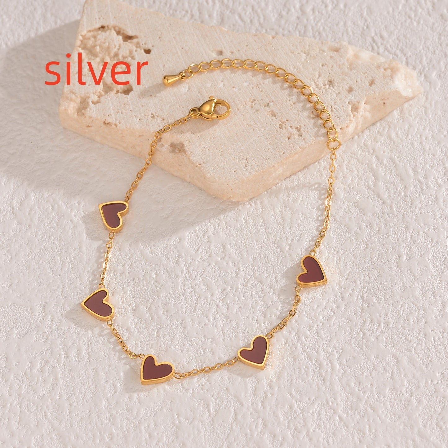 Stainless Steel Love Dripping Heart Bracelet